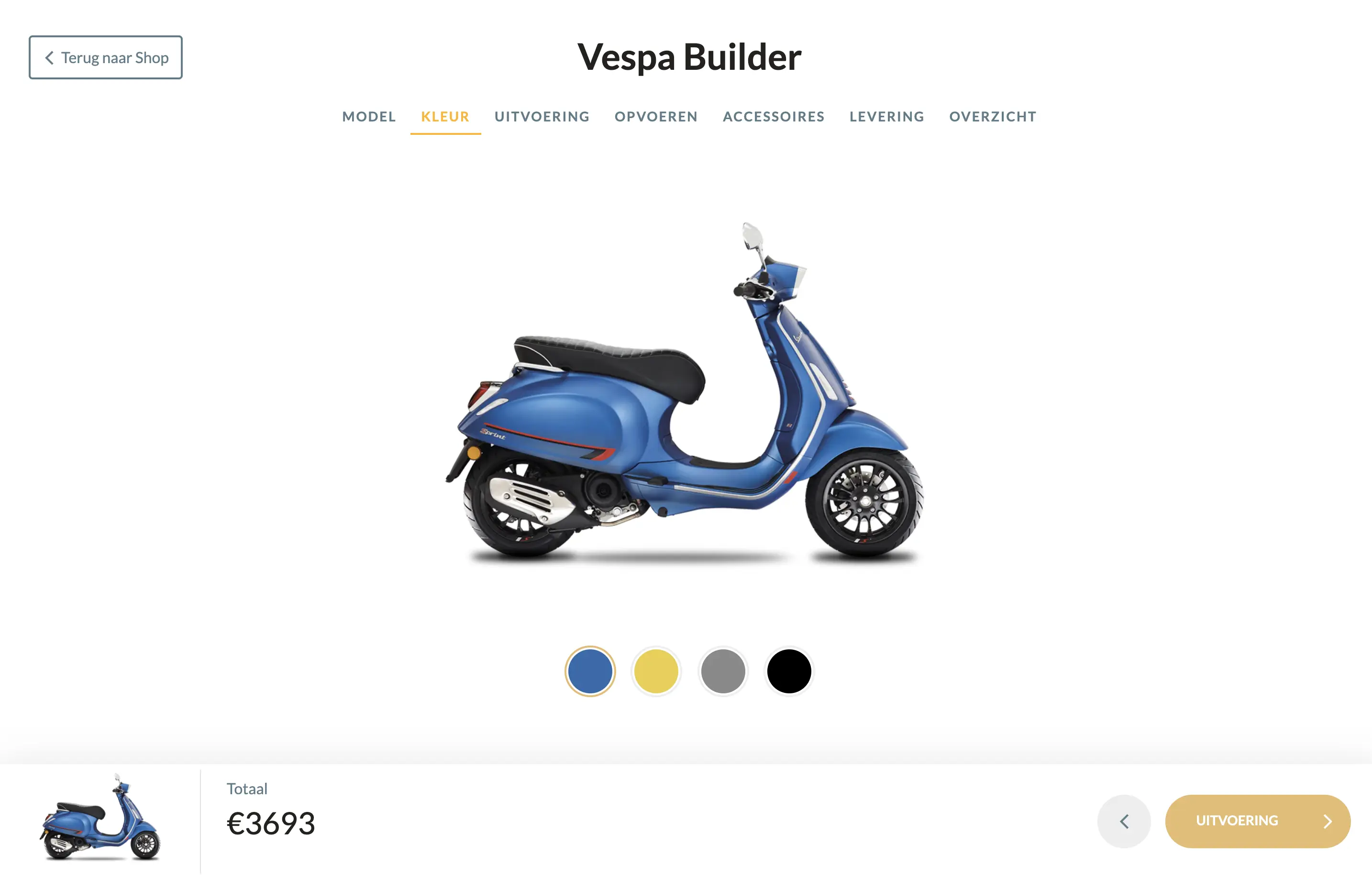 Vespa Custom 2D Configurator