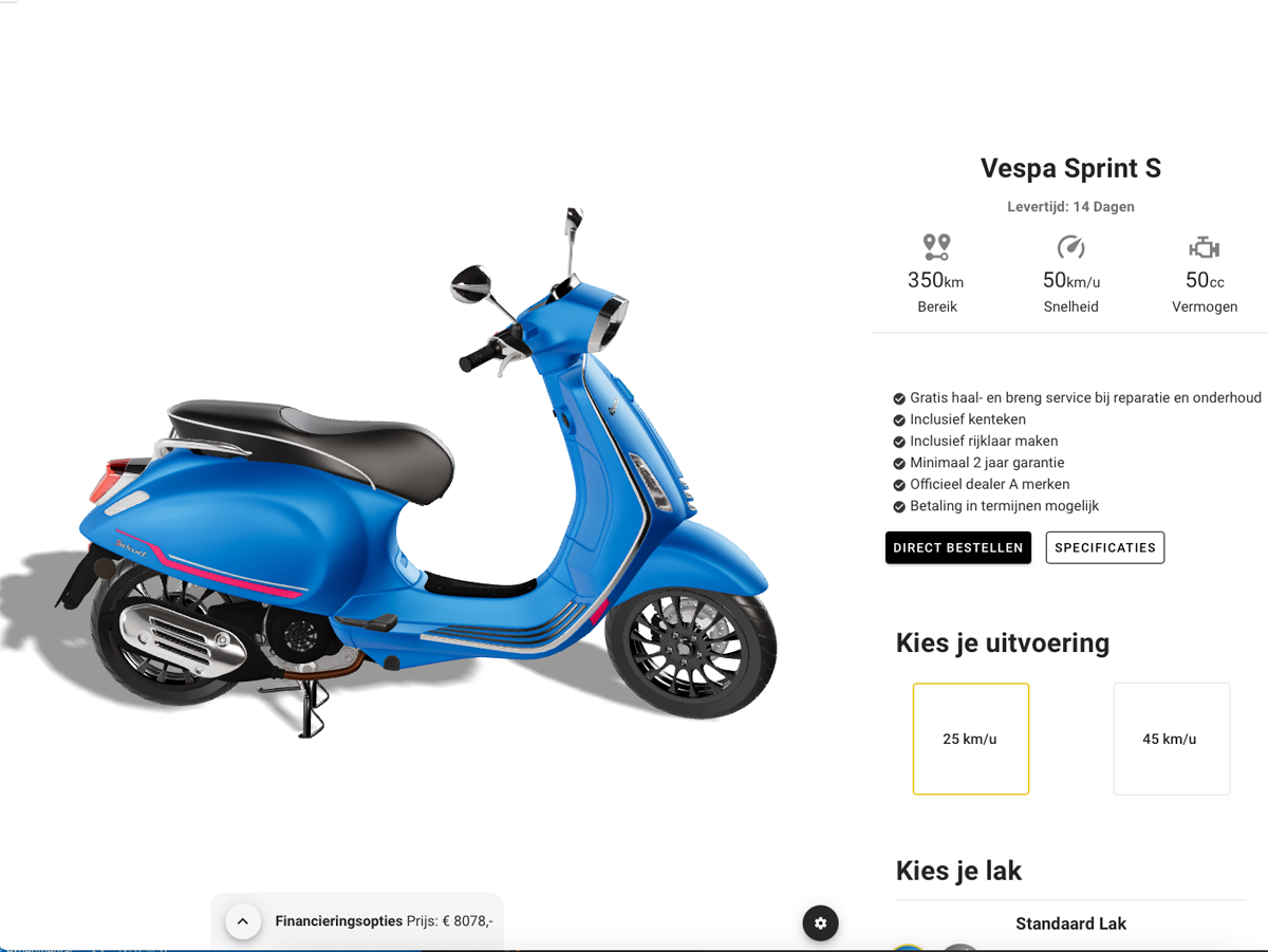 Vespa Custom 3D Configurator